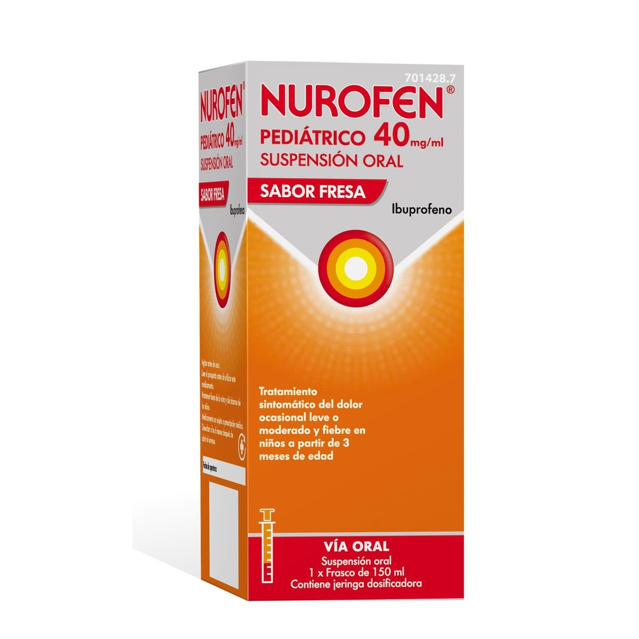 Nurofen Pediátrico 40MG/ML Fresa 150ML-1
