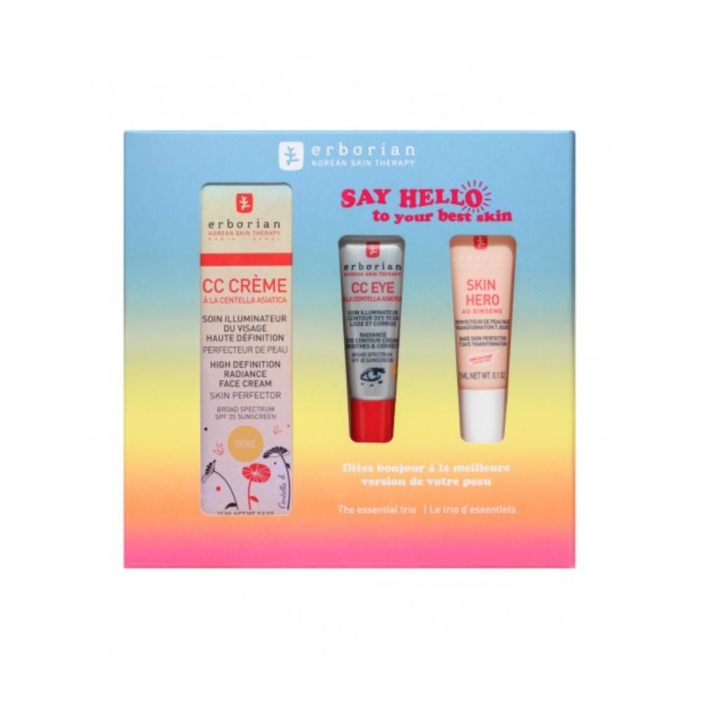 Erborian Kit CC Crème Dore 15 ml + CC Eye 3 ml + Skin Hero 5 ml-1