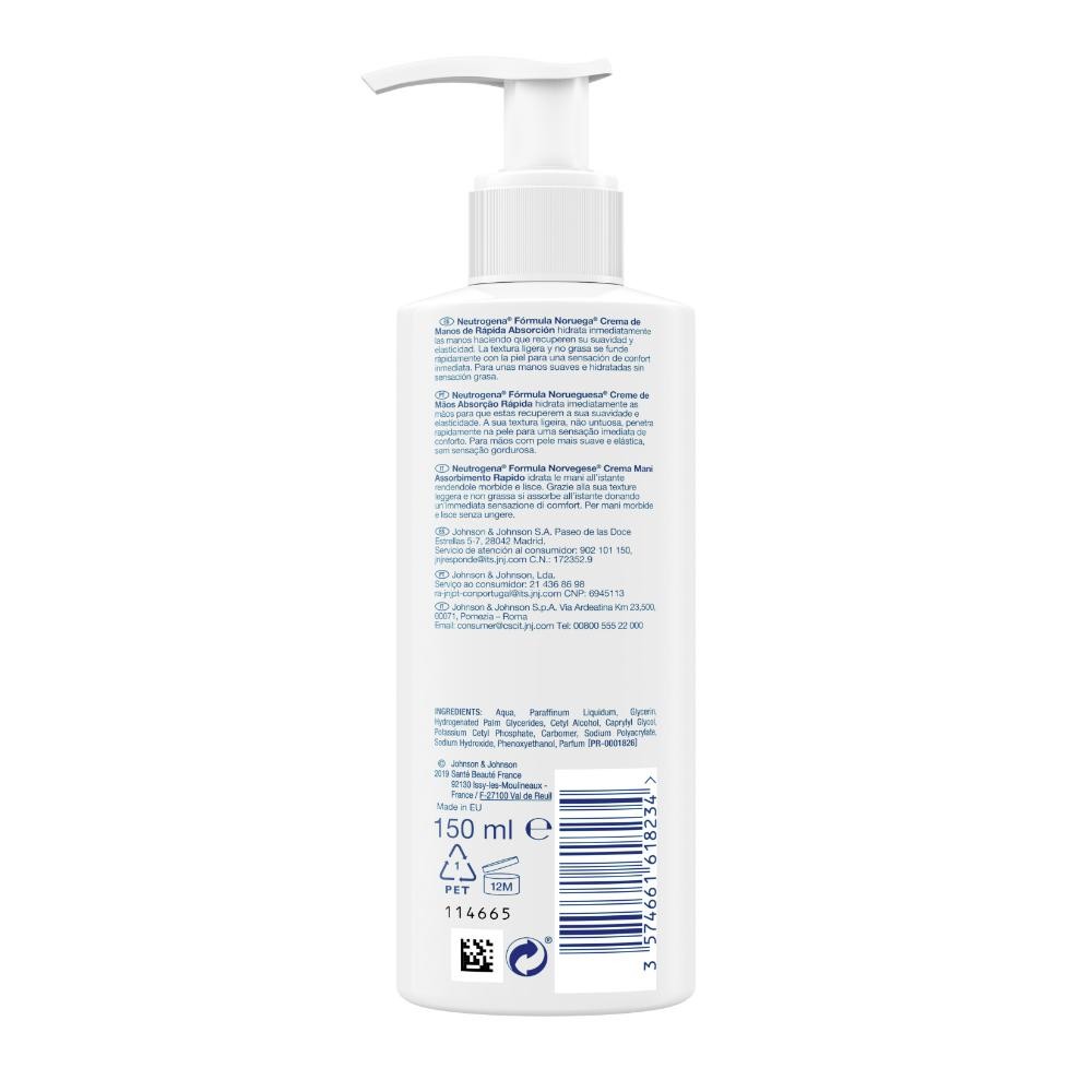 NEUTROGENA Crema de Manos Rápida Absorción 150ml-8