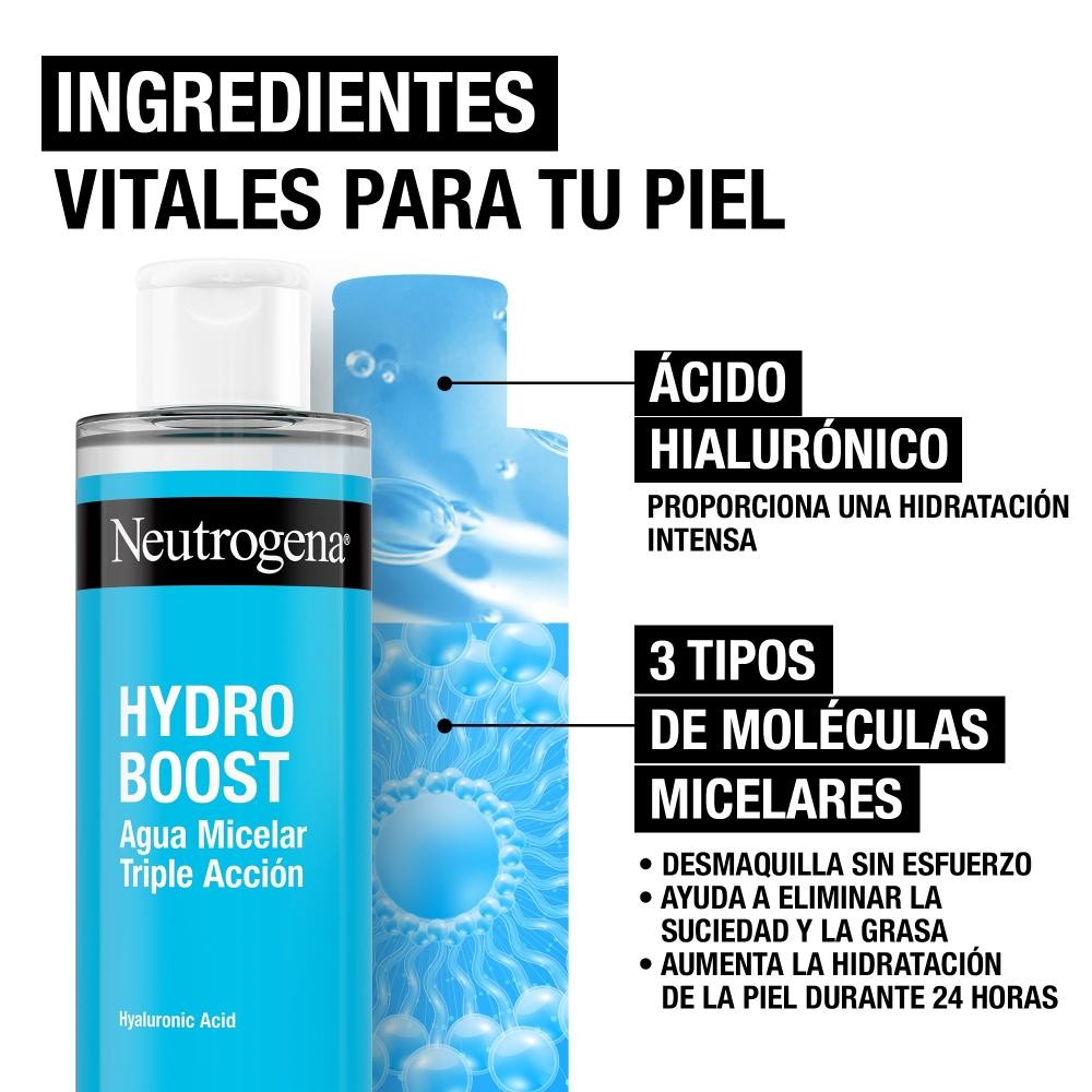 NEUTROGENA Hydro Boost Agua Micelar Triple Acción 400ml-3