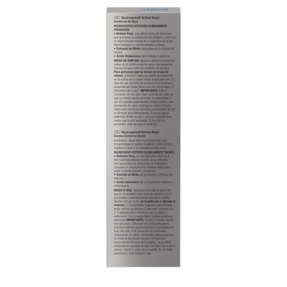 NEUTROGENA Retinol Boost Contorno de Ojos 0,02% Retinol Puro 15ml-15