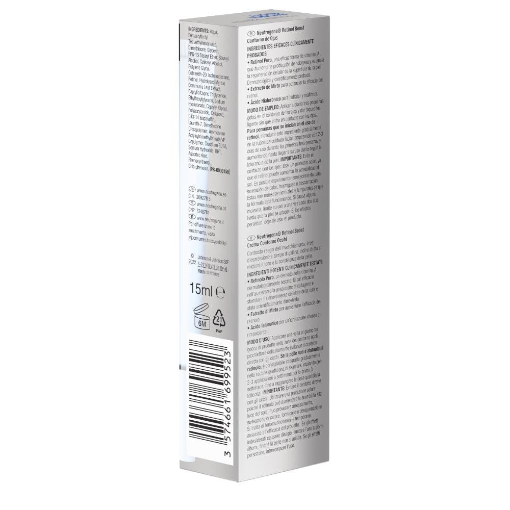 NEUTROGENA Retinol Boost Contorno de Ojos 0,02% Retinol Puro 15ml-16