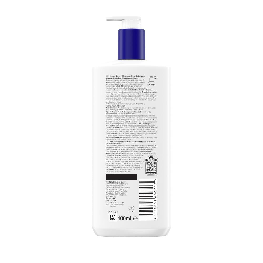 NEUTROGENA Aceite en Loción Hidratación Profunda Nueva Fórmula 400ml-12