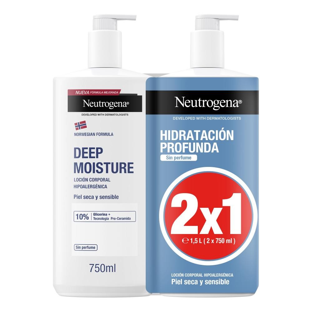 NEUTROGENA Loción Corporal Hidratación Profunda Piel Seca y Sensible 2x750ml-1
