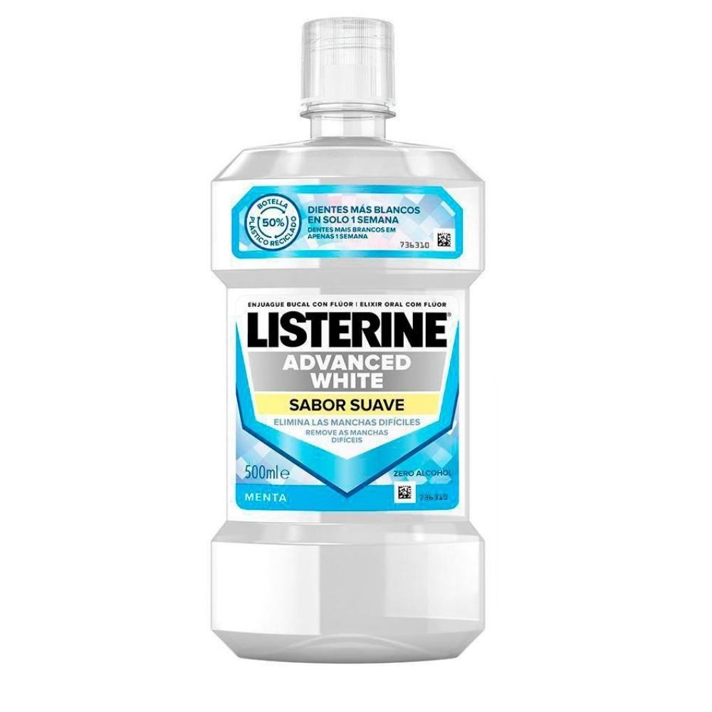 LISTERINE Advanced White Enjuague Bucal Sabor Suave 500ml-13