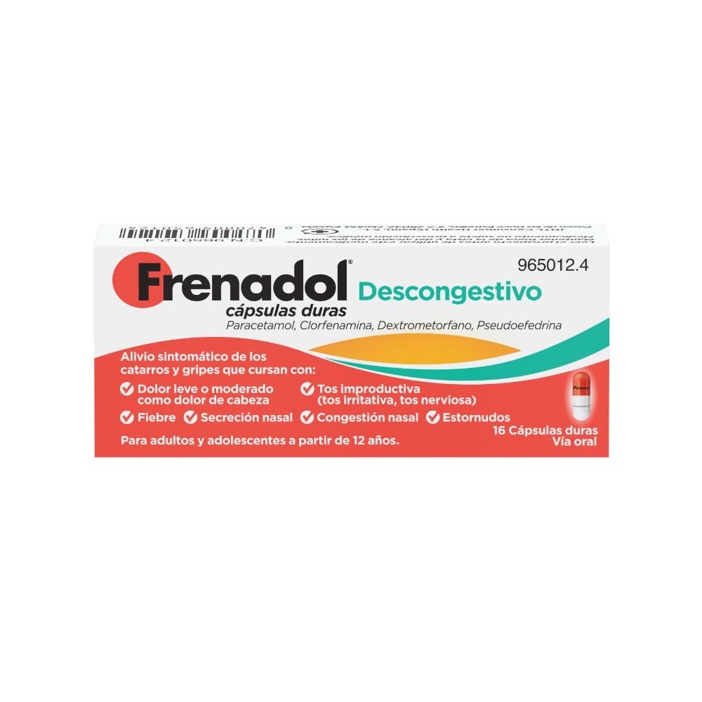 FRENADOL Descongestivo 16 Cápsulas-1