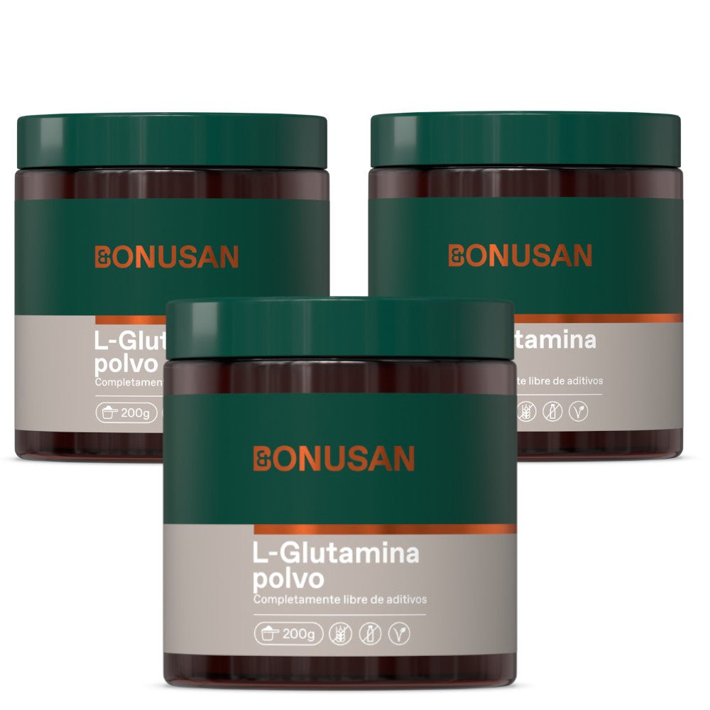 Poudre de L-Glutamine Bonusan【PACK OFFRE】3x200gr