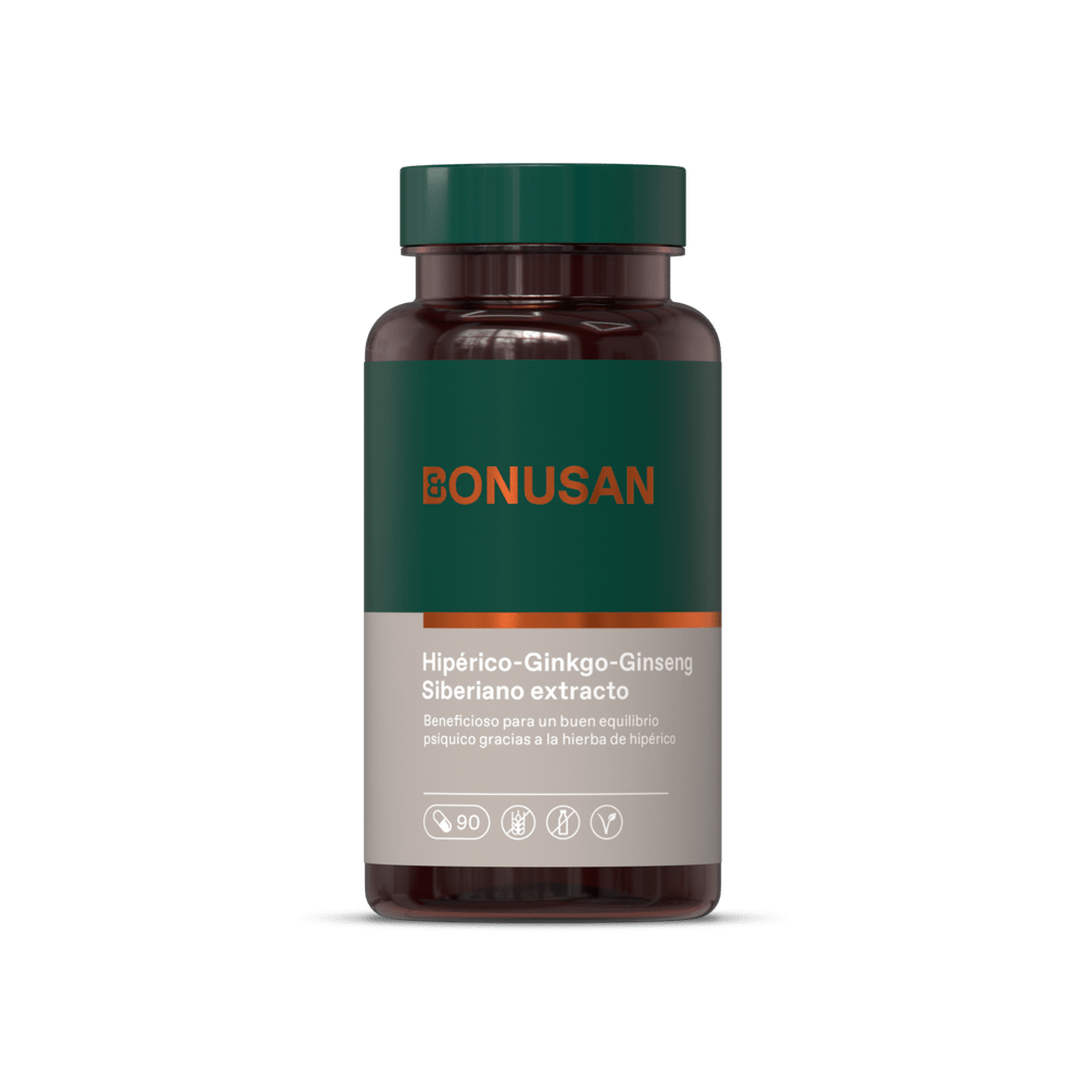 Bonusan Hipérico-Ginkgo-Ginseng 90 Cápsulas