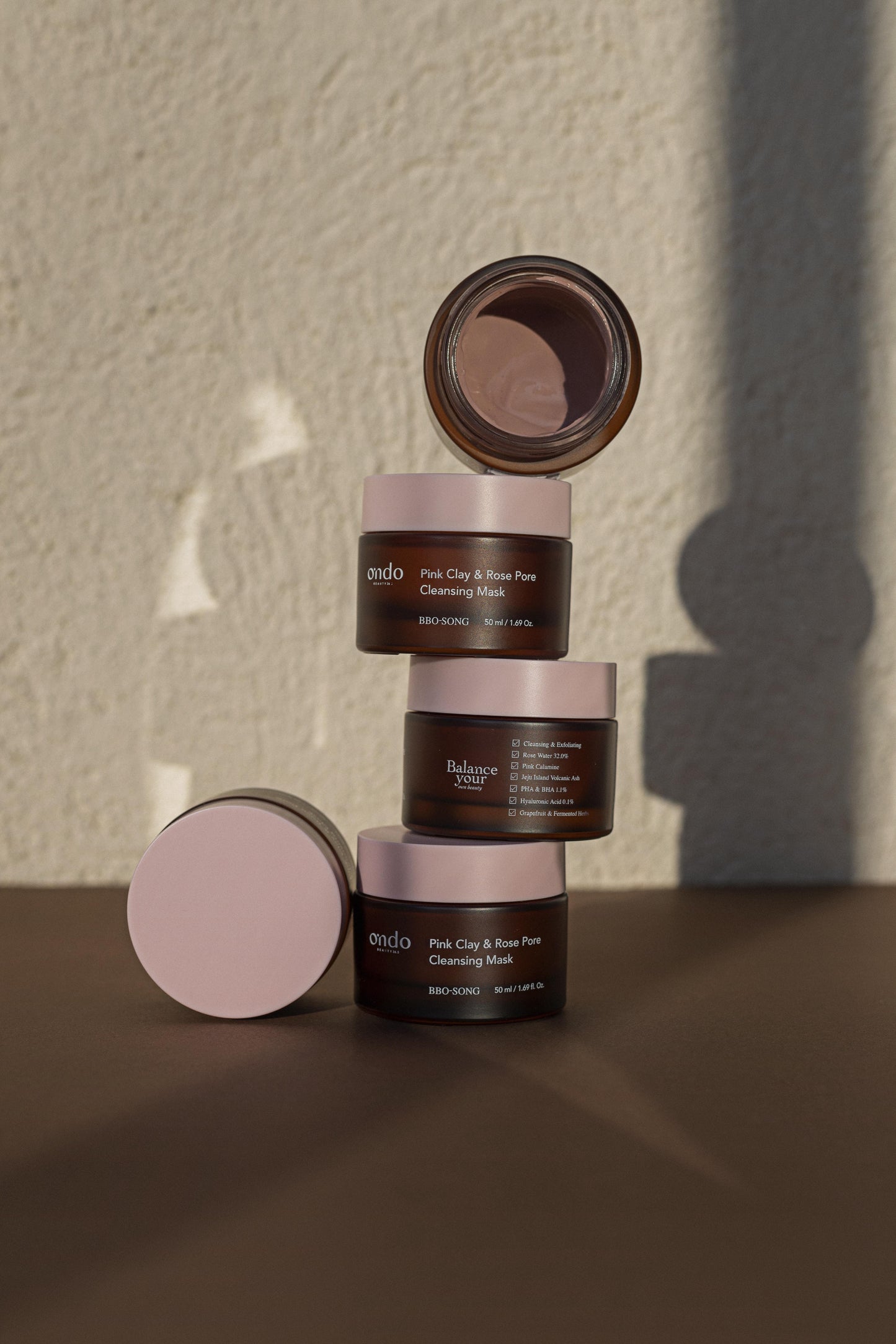 Ondo Beauty 36.5 Pink Clay & Rose Pore Cleansing Mask Bbo-Song 50 ml-5