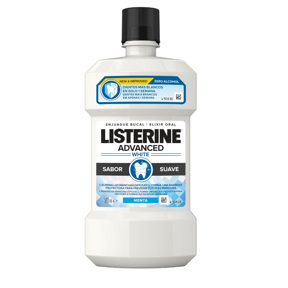 LISTERINE Advanced White Enjuague Bucal Sabor Suave 500ml-9