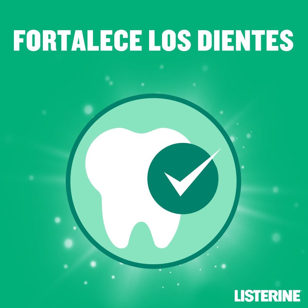 LISTERINE Dientes y Encías Enjuague Bucal Sabor Menta 500ml + 250ml GRATIS-2