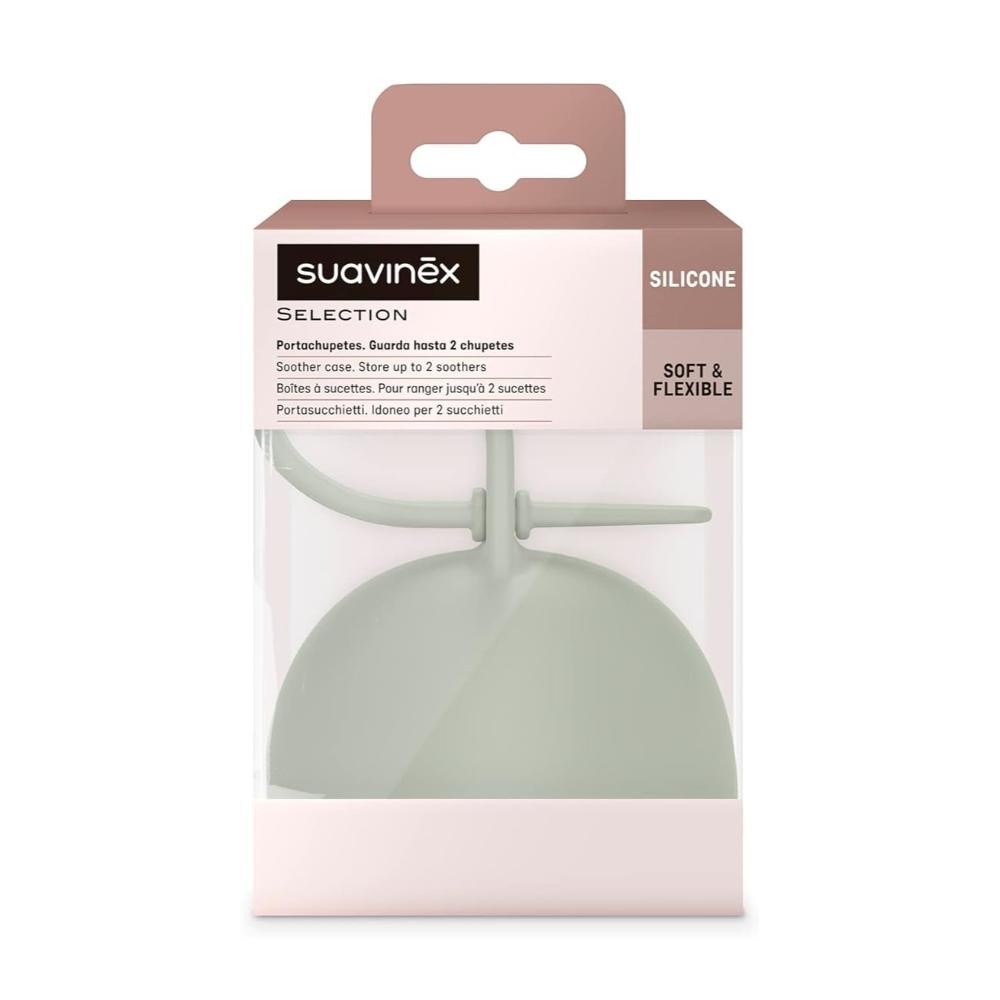 SUAVINEX Portachupetes de Silicona Verde Oscuro 1 ud-2