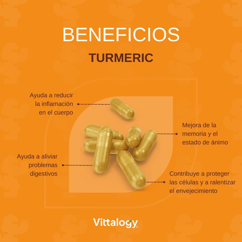 Vittalogy Cúrcuma Turmeric 120 Cápsulas-4