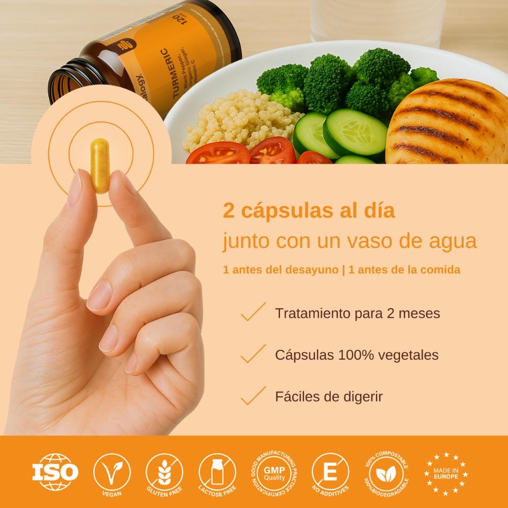 Vittalogy Cúrcuma Turmeric 120 Cápsulas-6