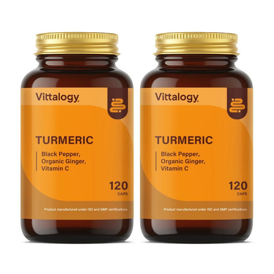 Vittalogy Cúrcuma Turmeric 2x120 Cápsulas【PACK AHORRO】-1