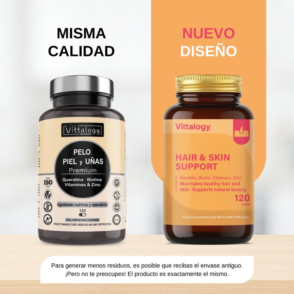 Vittalogy Hair & Skin Support 2x120 Cápsulas【PACK AHORRO】-3