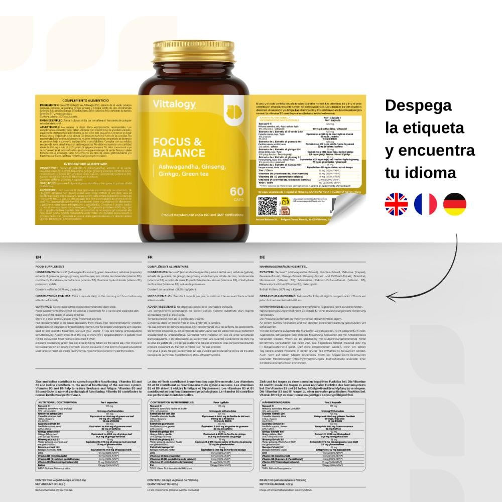 Vittalogy Focus & Balance 60 Cápsulas-7