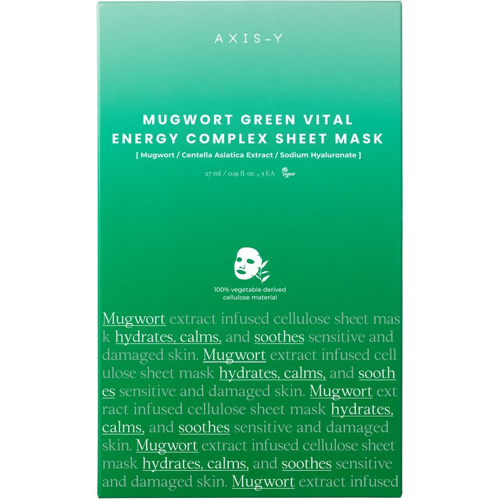Axis-Y 61% Mugwort Green Vital Energy Complex Sheet Mask - 3