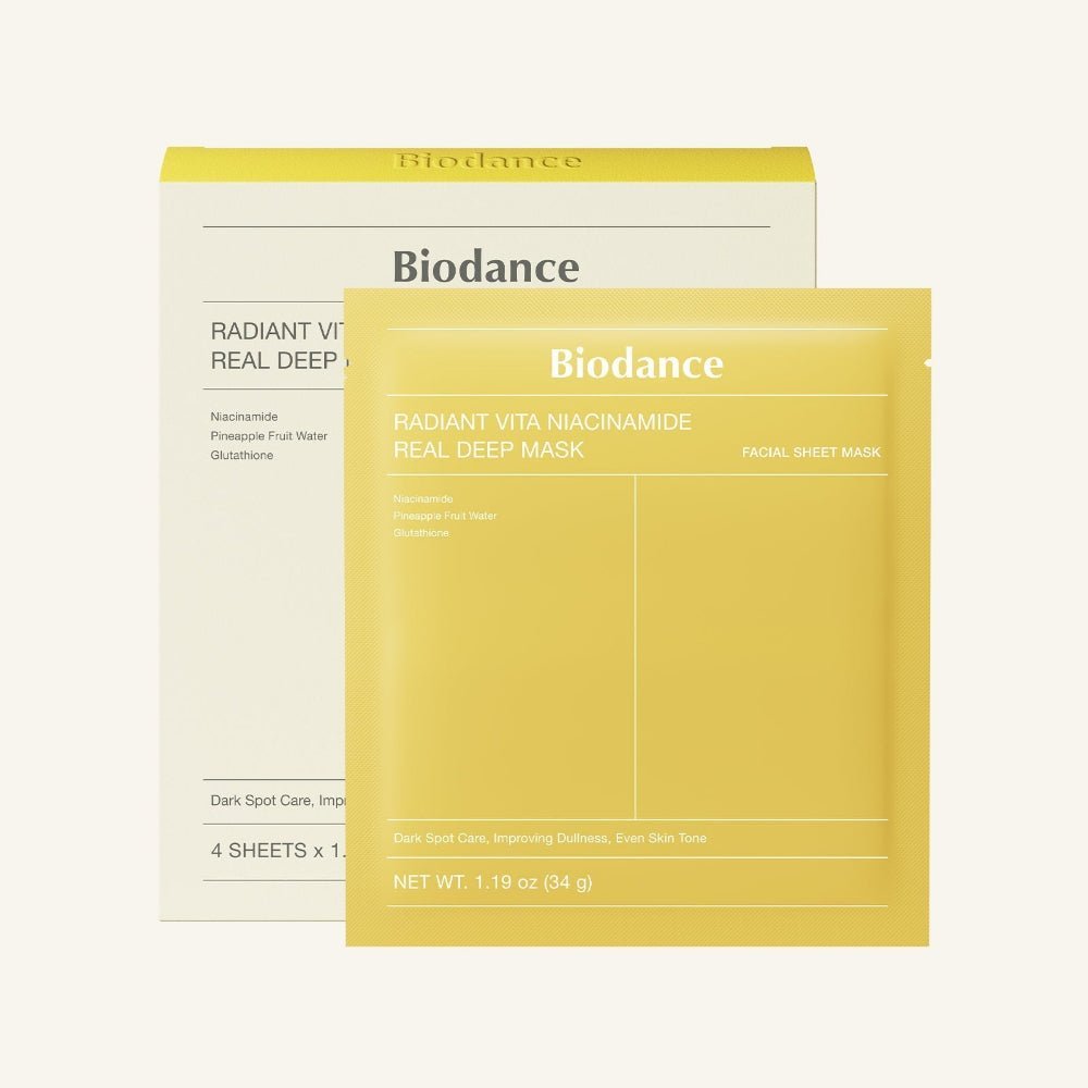 Biodance Radiant Vita Niacinamide Real Deep Mask maschera viso niacinamide 4 pezzi