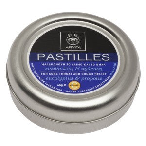 Apivita Pastillas Dolor Garganta y Tos con Eucalipto y Propoleo 45g-1