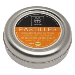 Apivita Pastillas Dolor Garganta y Tos con Regaliz y Propoleo 45g-1