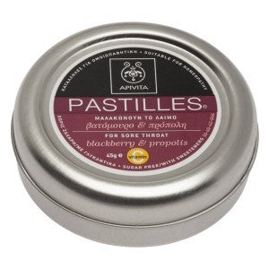 Apivita Pastillas Dolor de Garganta con Mora y Propoleo 45g-1