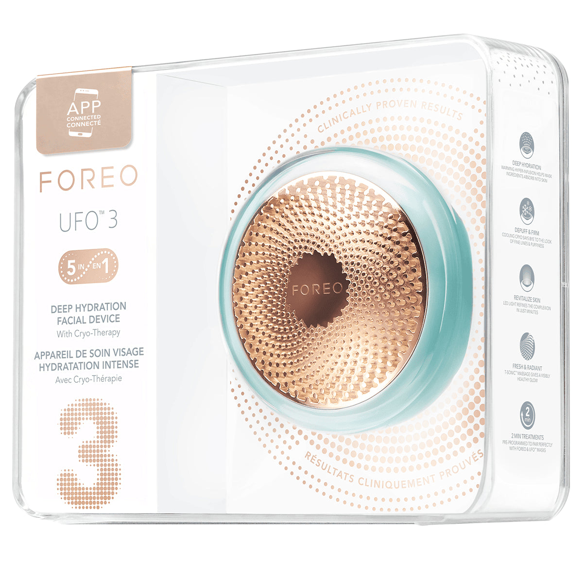 FOREO UFO 3 Dispositivo de Hidratación Facial 5 en 1 Azul Ártico 1 ud-1