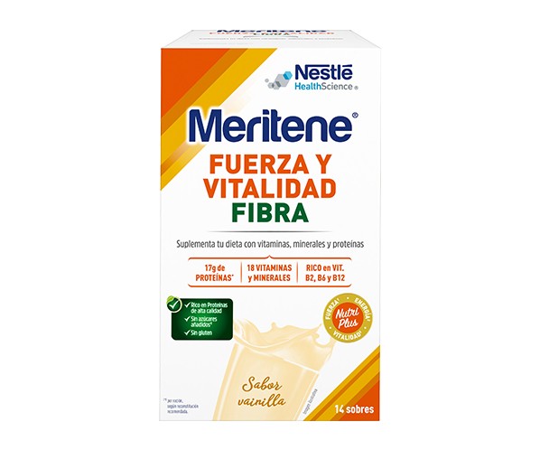 MERITENE Fibra batidos sabor vainilla 14 sobres-1