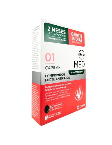 Be+ Med Capilar Uso Continuo Forte Complemento Alimenticio 60 comprimidos-2