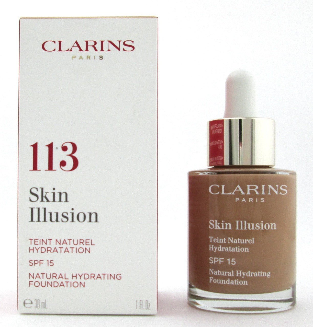 Clarins Skin Illusion Base de Maquillaje Líquida 30ml 113 Chestnut-6