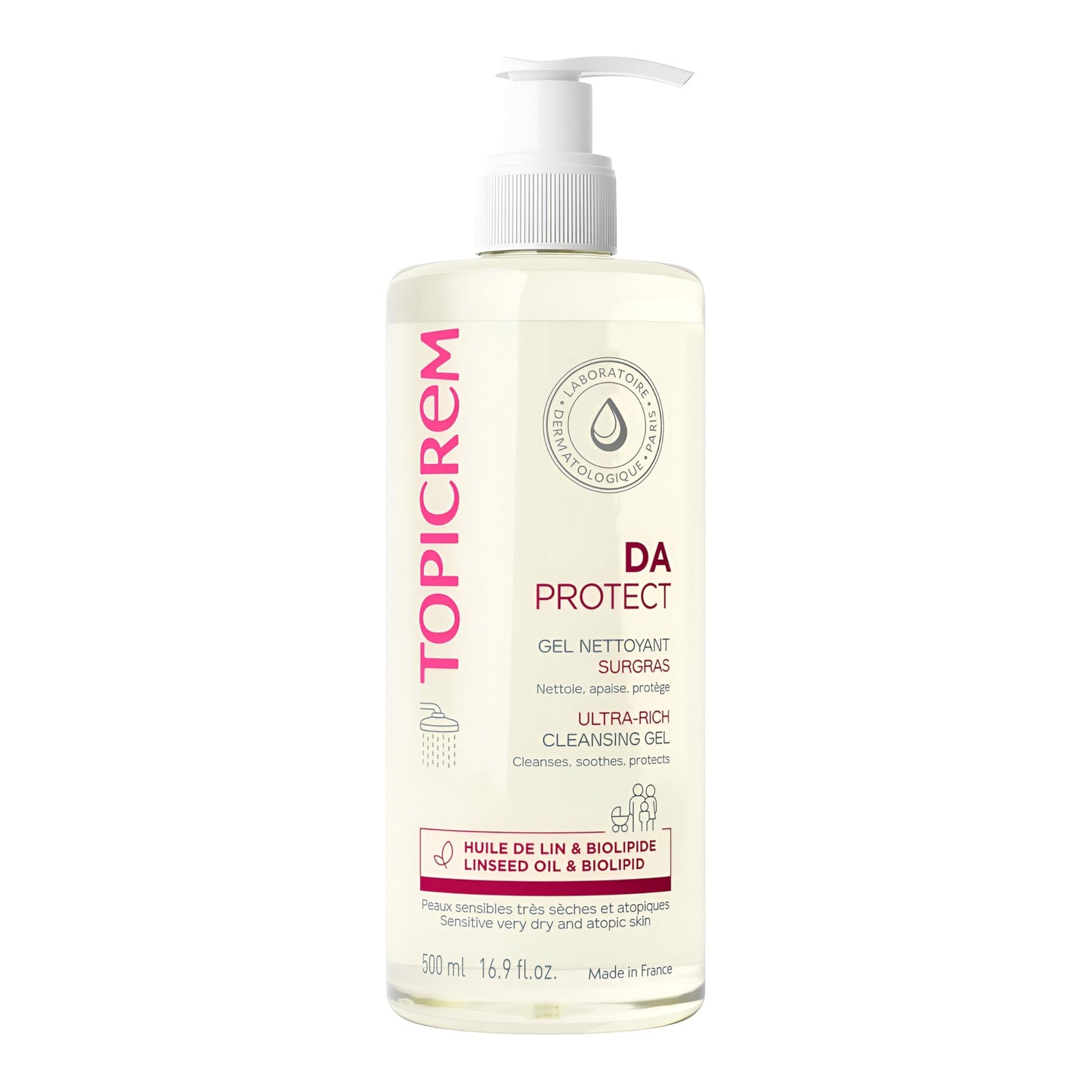 Topicrem Da Protect Gel Limpiador 500ml-1