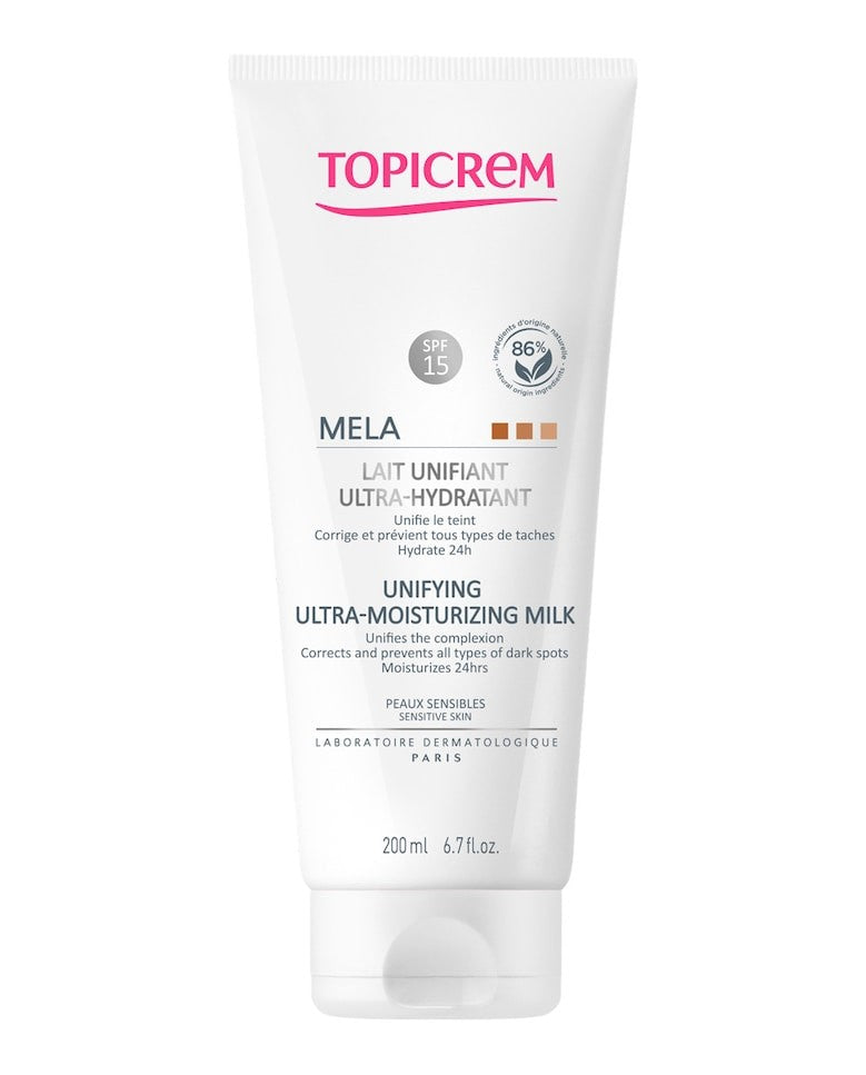 Topicrem Mela Leche Unificadora Ultra-Hidratante Corporal SPF15+ 200ml-1