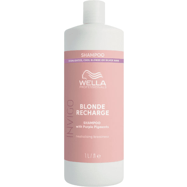 Wella Professionals Invigo Blonde Recharge Champú 1000ml-1