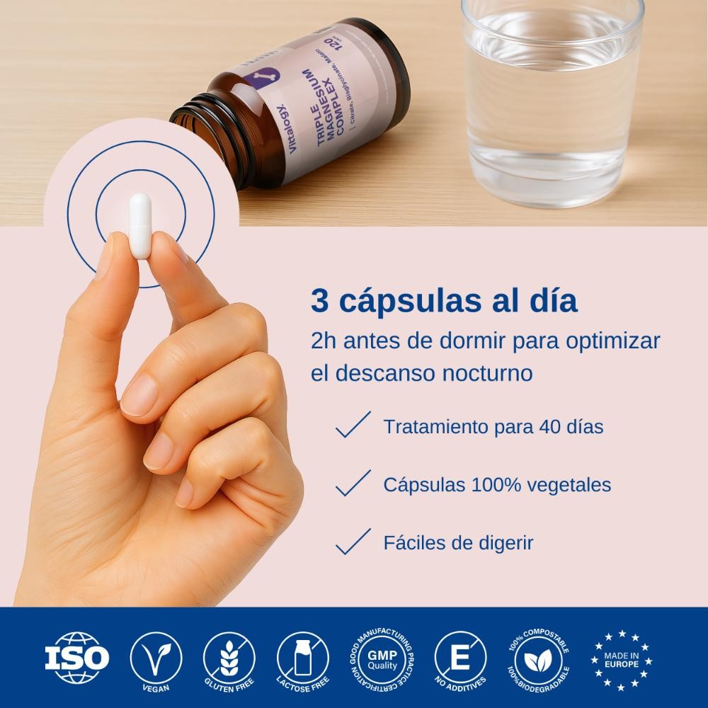 Vittalogy Triple Magnesium Complex 3x120 Cápsulas【PACK AHORRO】-6