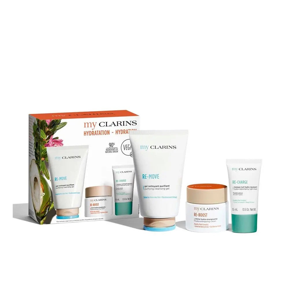 Clarins My Clarins Re-Boost Crema Refrescante Hidratante 50ml + Gel Limpiador 125ml + Mascarilla de Noche 15ml-1
