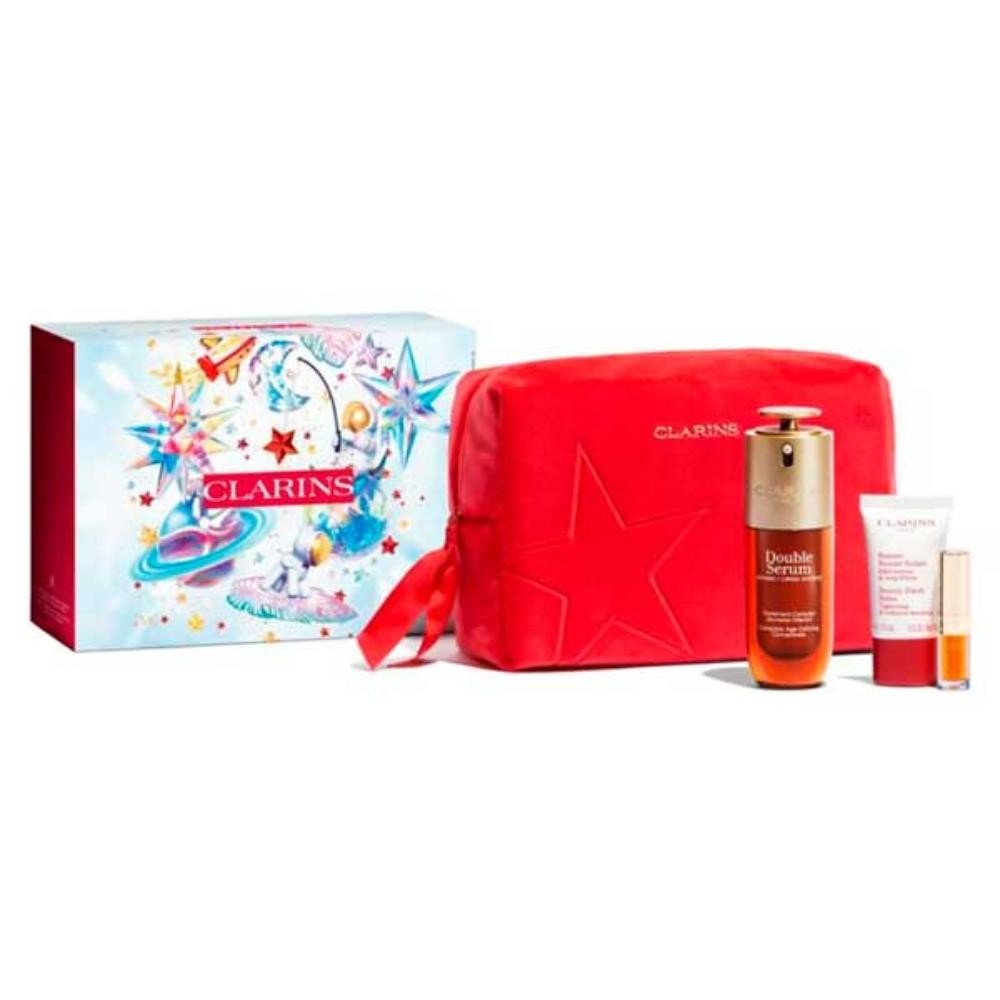 Clarins Estuche Double Sérum 50 ml + Bálsamo 15 ml + Labial 1,4 ml-1