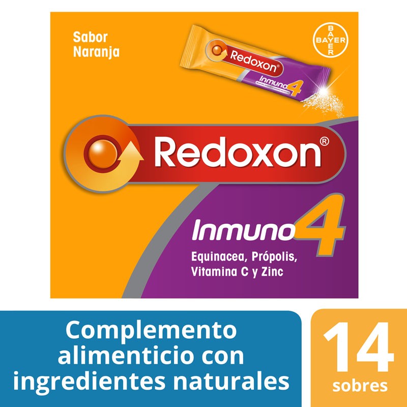 REDOXON Inmuno 4 Duplo Vitaminas Defensas Naturales 2x14 Sobres-3