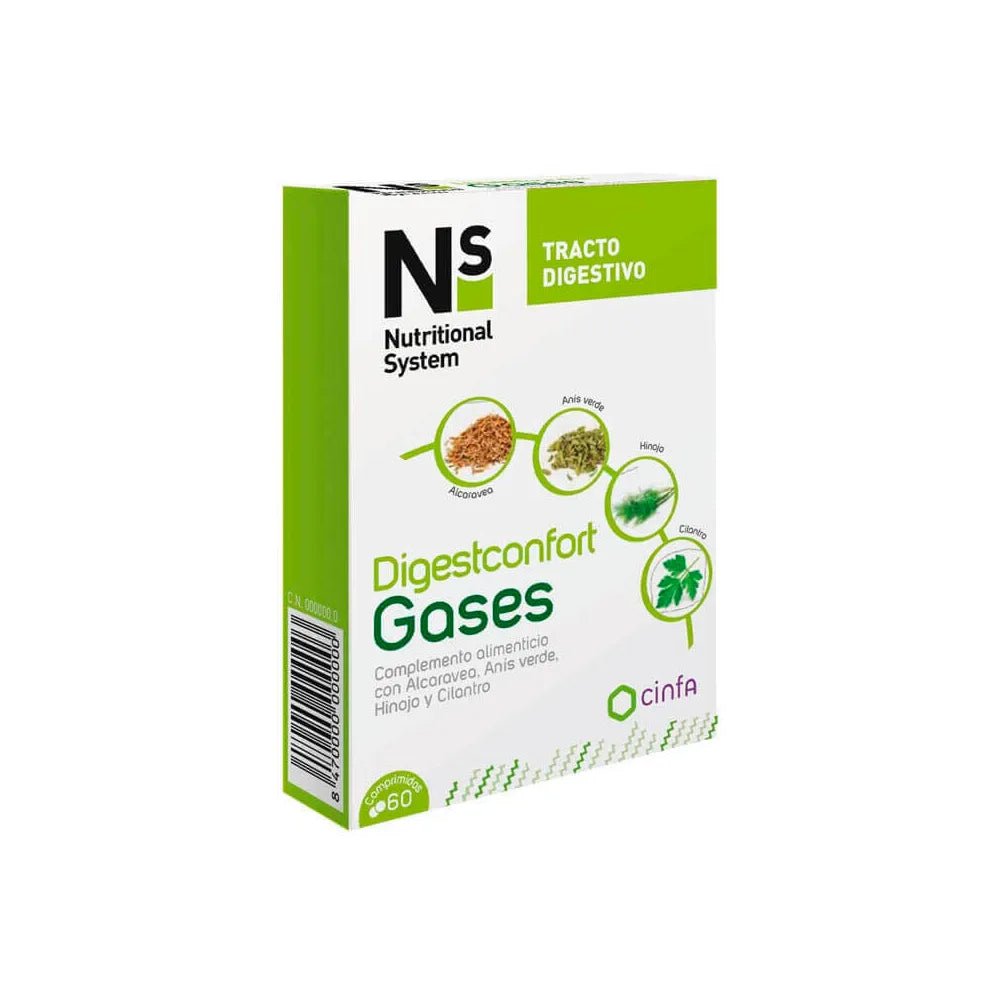 Nutritional System Digestconfort Gases Suplemento 60 cápsulas-3