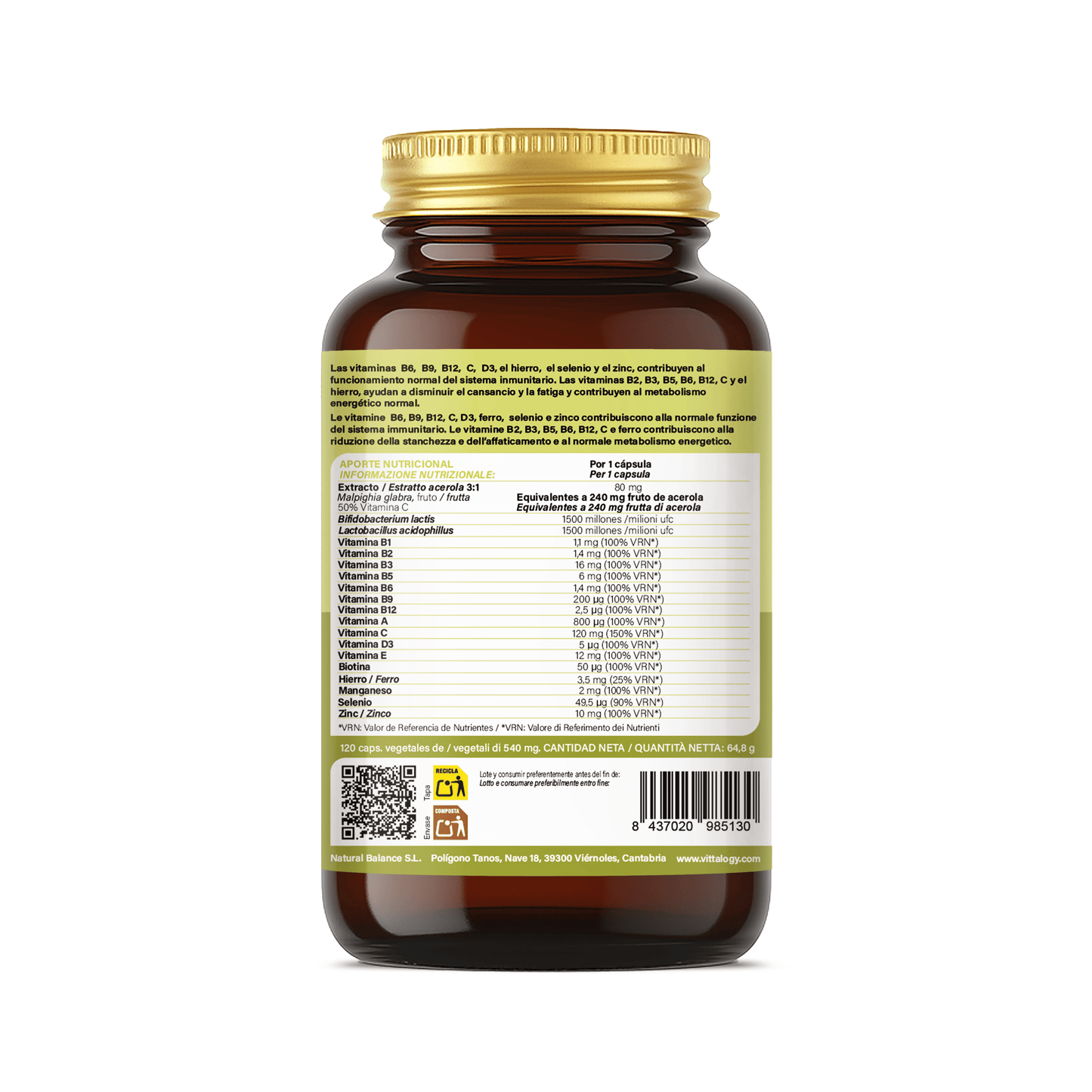 Vittalogy Immuno Boost Complex 2x120 Cápsulas【PACK AHORRO】_?GPSR