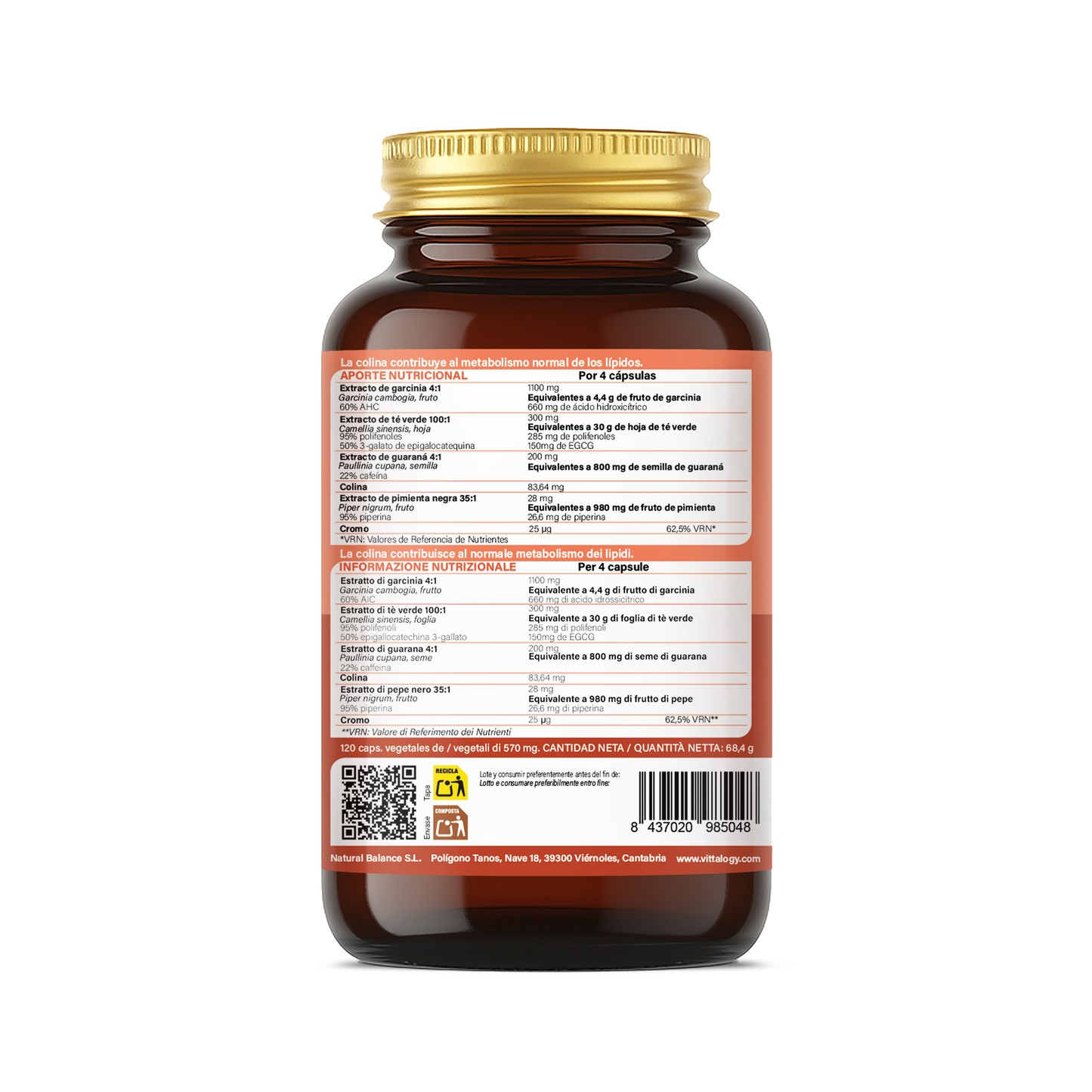 Vittalogy Thermo Slim 120 Cápsulas_?GPSR
