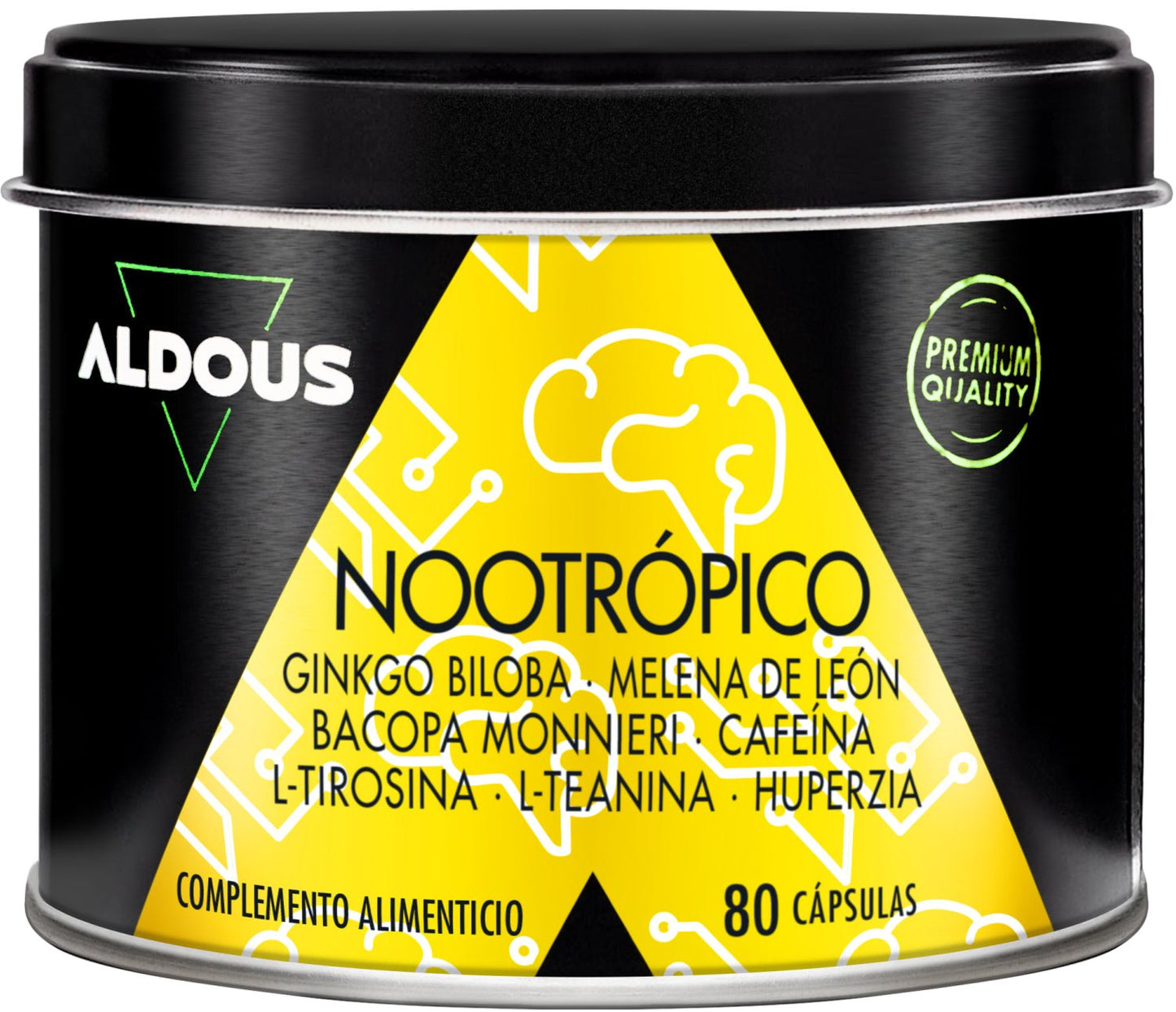 Aldous Nootropic Capsules with Ginkgo & Bacopa 80