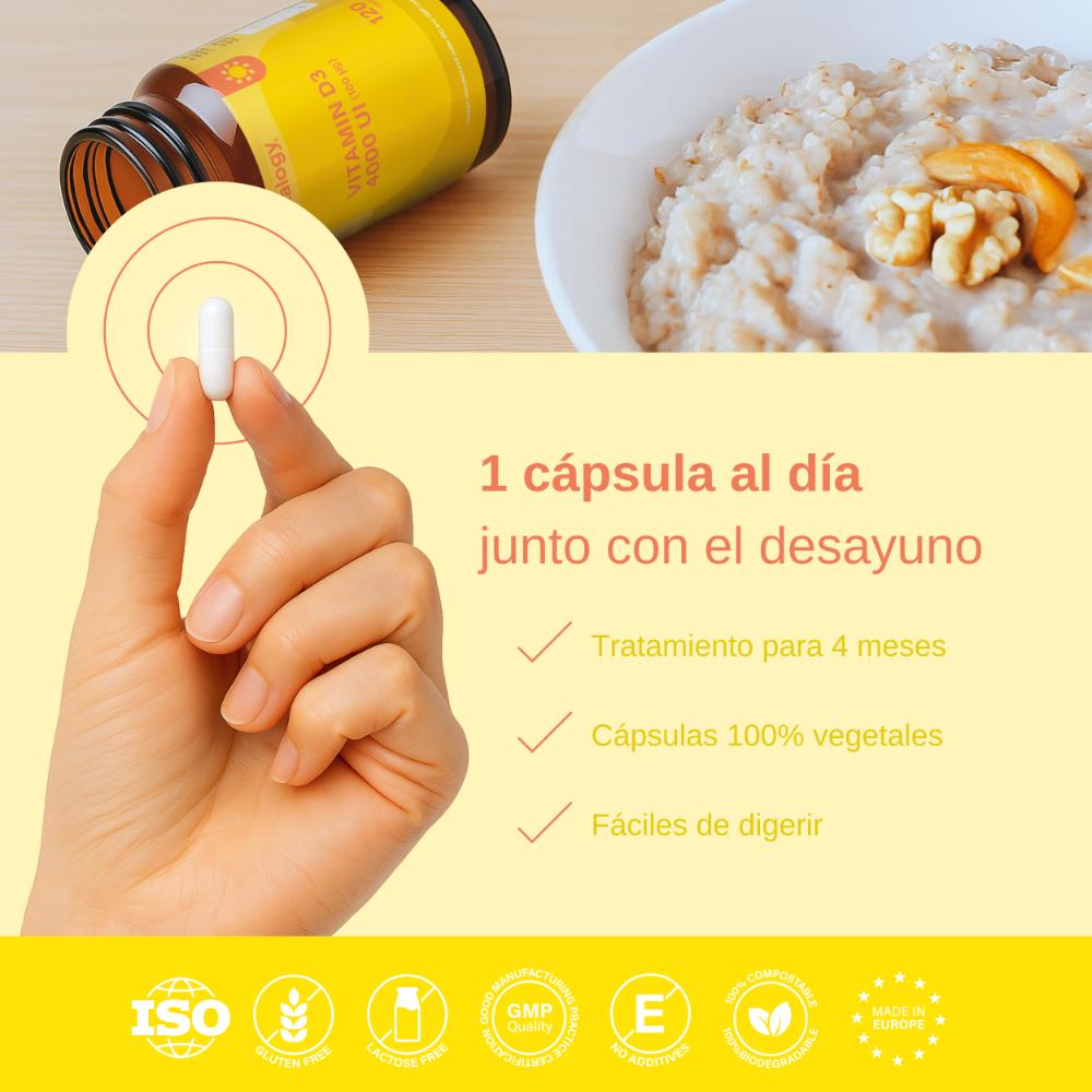 Vittalogy Vitamin D3 4000 UI 120 Cápsulas-9
