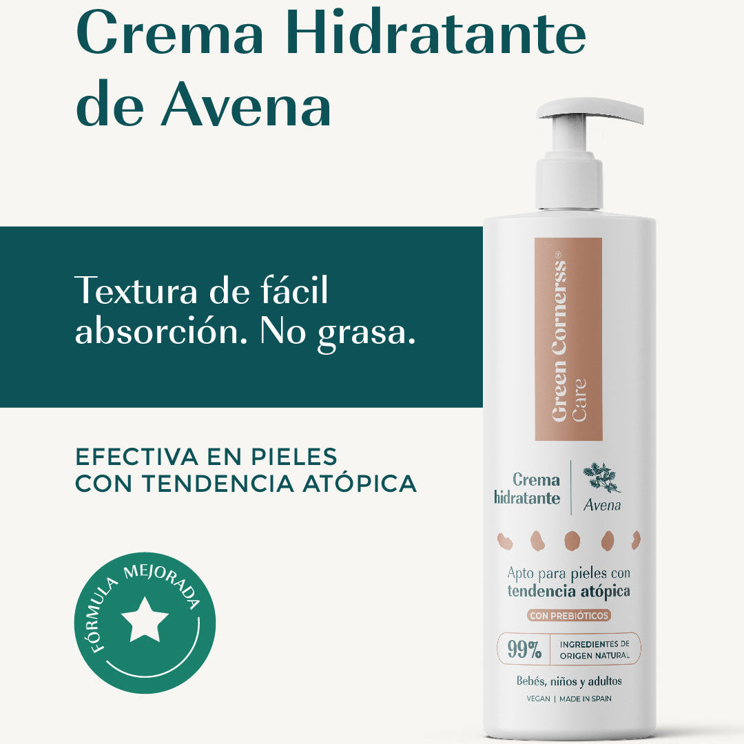Green Cornerss Care Crema Hidratante de Avena 2x280 ml