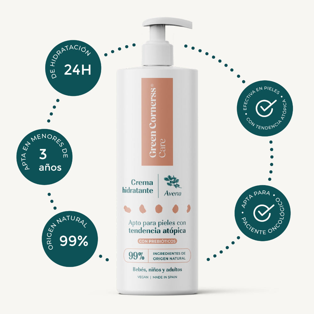 Green Cornerss Care Crema Hidratante de Avena 2x280 ml
