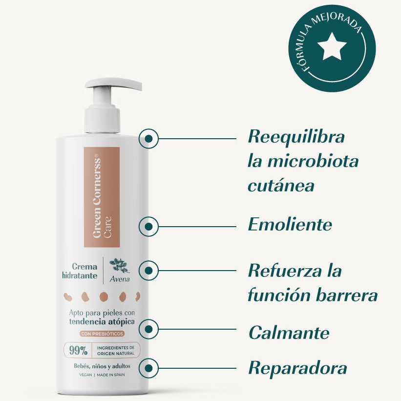 Green Cornerss Care Crema Hidratante de Avena 2x280 ml