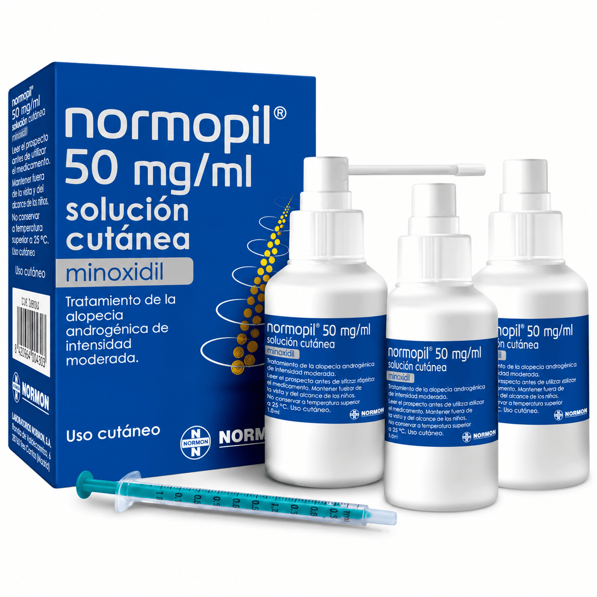 Normopil Soln Cutanea 50 Mg /Ml 90ml x 3 unidades