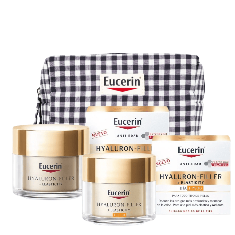 EUCERIN Hyaluron-Filler +Elasticity Crema de Día SPF30 (50ml) + Crema de Noche 50ml + NECESER DE REGALO