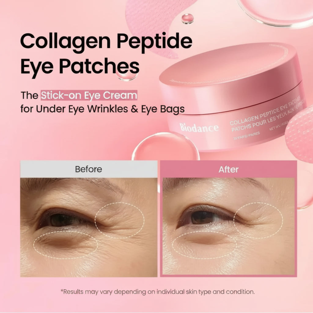 Biodance Collagen Peptide Eye Patches 60 uds · Tratamiento Hidrogel Avanzado Contorno de Ojos