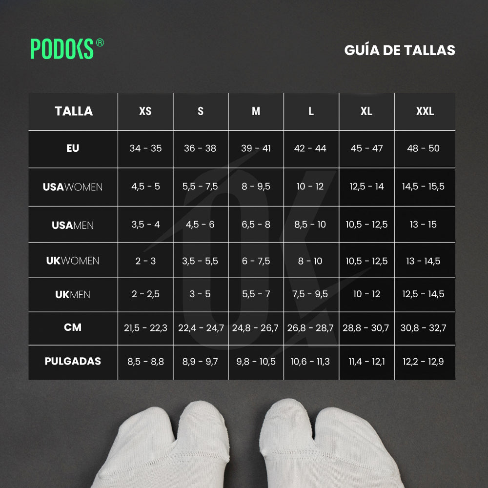 Podoks Calcetines Biomecánicos Metatarsalgia H3 Negros TS