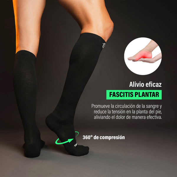 Podoks Calcetines Biomecânicos Confort H6 Pernas Cansadas Pretos TS
